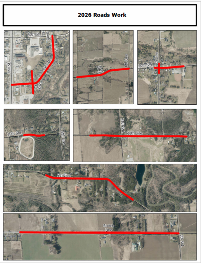 Maps showing 2026 Roads Work