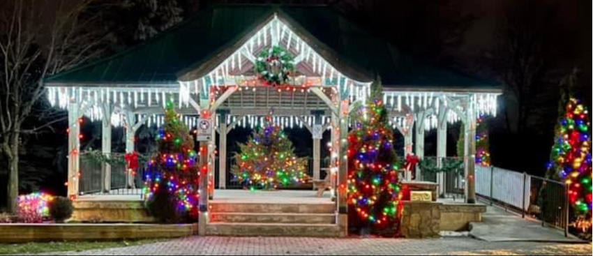 Thornton Gazebo with Christmas Lights